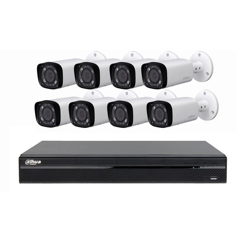 

DHBULLET IP CAMERA NVR4208-8P-4KS2 HFW4431R-Z POE Surveillance Equipment Video Set SYSTEM Kit