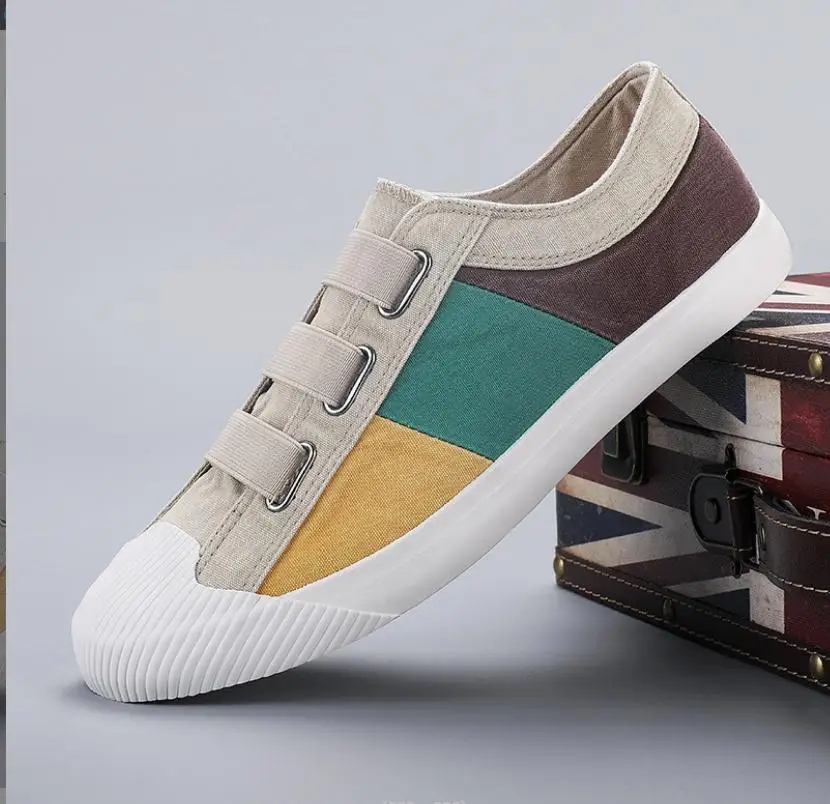 

Fashion Colored Casual Board Shoes Canvas Shoes Men's Shoes Lazy People's Tide Shoes women Water Men cloth washing shoes