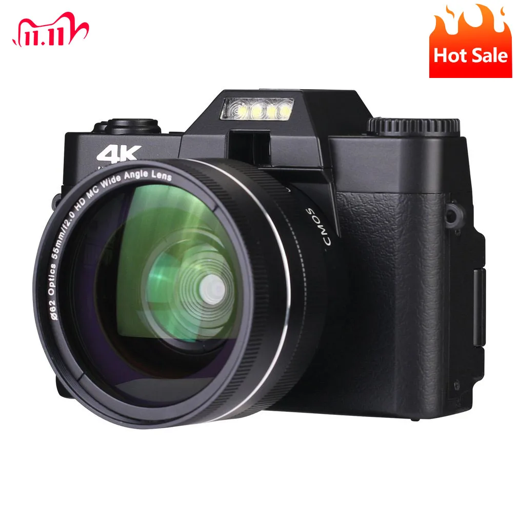 Cena 2022 4K HD Pół-aparat DSLR Profesjonalny Kamery Cyfrowe Z 16X Obiektyw Szerokokątny Kamery Makro Kamera HD Z WiFi Fotografowanie Poklatkowe Cena 2022 4K HD Pół-aparat DSLR Profesjonalny Kamery Cyfrowe Z 16X Obiektyw Szerokokątny Kamery Makro Kamera HD Z WiFi Fotografowanie Poklatkowe