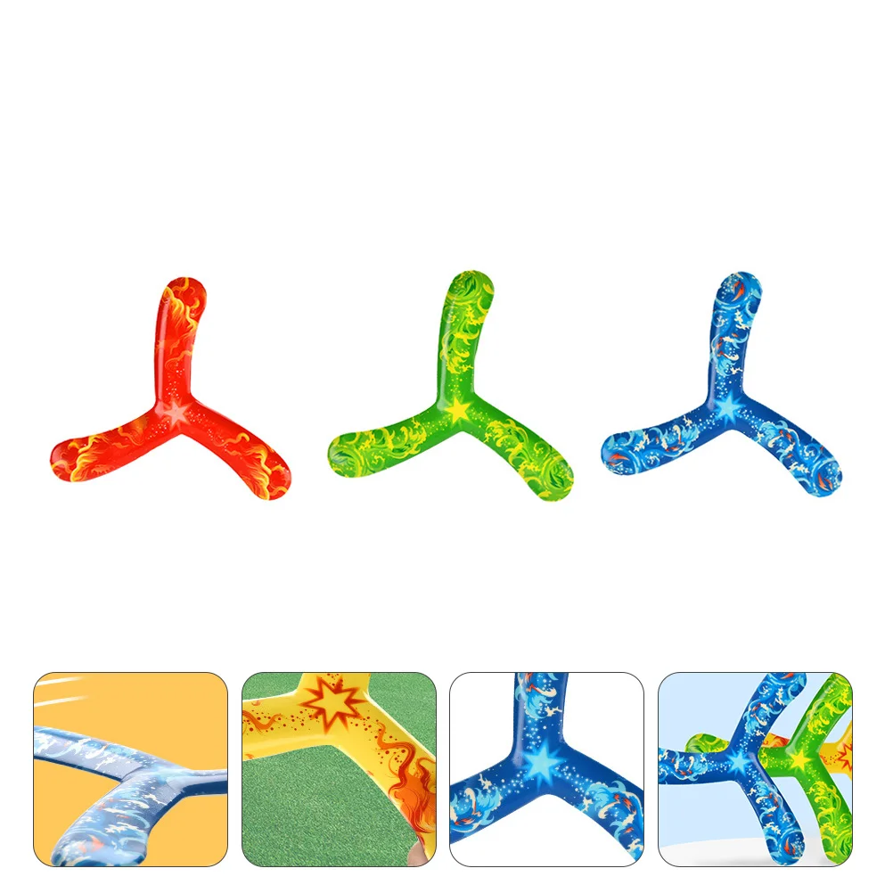 

3 Pcs Kids Outdoor Playset Flying Toy Toys Maneuver Dart Funny Boomerang Children Sports Disc