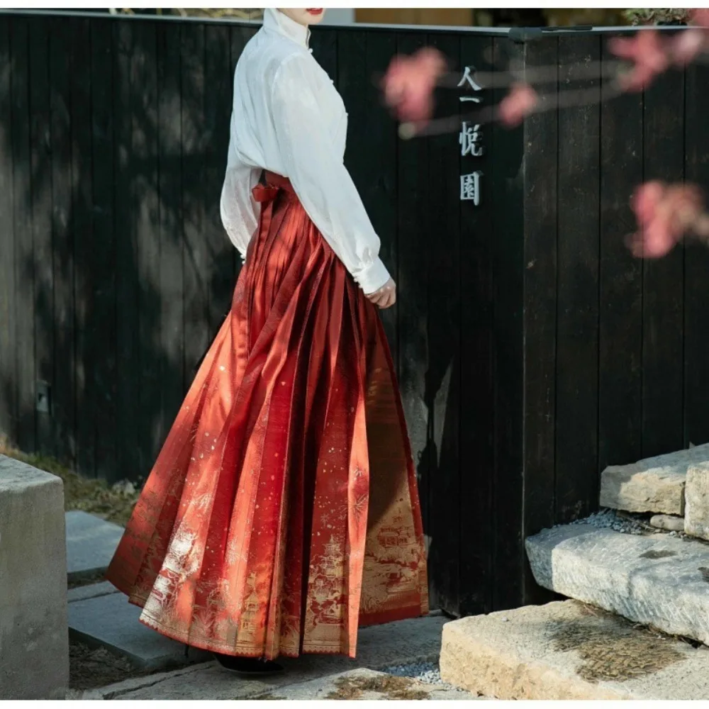 Женская длинная юбка ханьфу