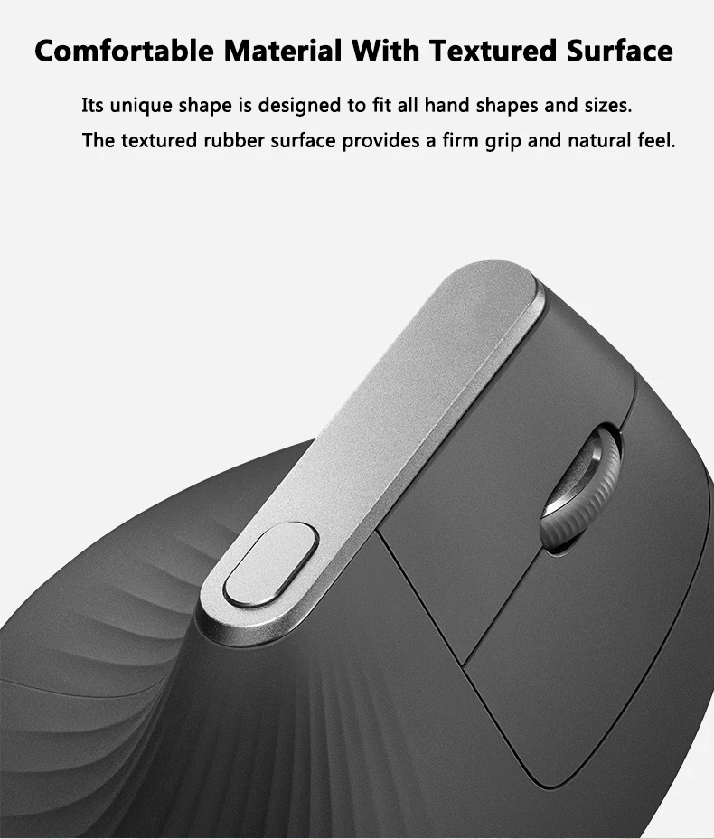 2 4G + Bluetooth двухрежимная перезаряжаемая эргономичная вертикальная мышь офисная