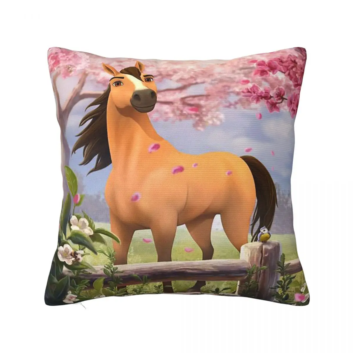 

Spirit Riding Free Horses Pillowcase Printed Polyester Cushion Cover Decorations Anime Pillow Case Cover Bed Square 40X40cm