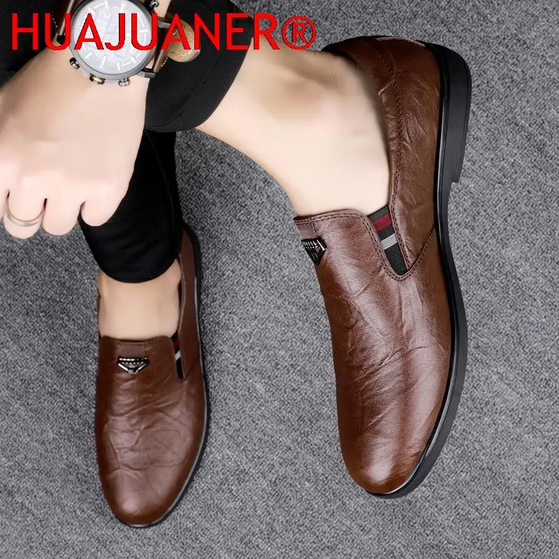

Casual Shoes Mens Shoes Loafers Leather Breathable Casual Men's Causal for Men Genuine Leather Fashion Trend Italian Stylish