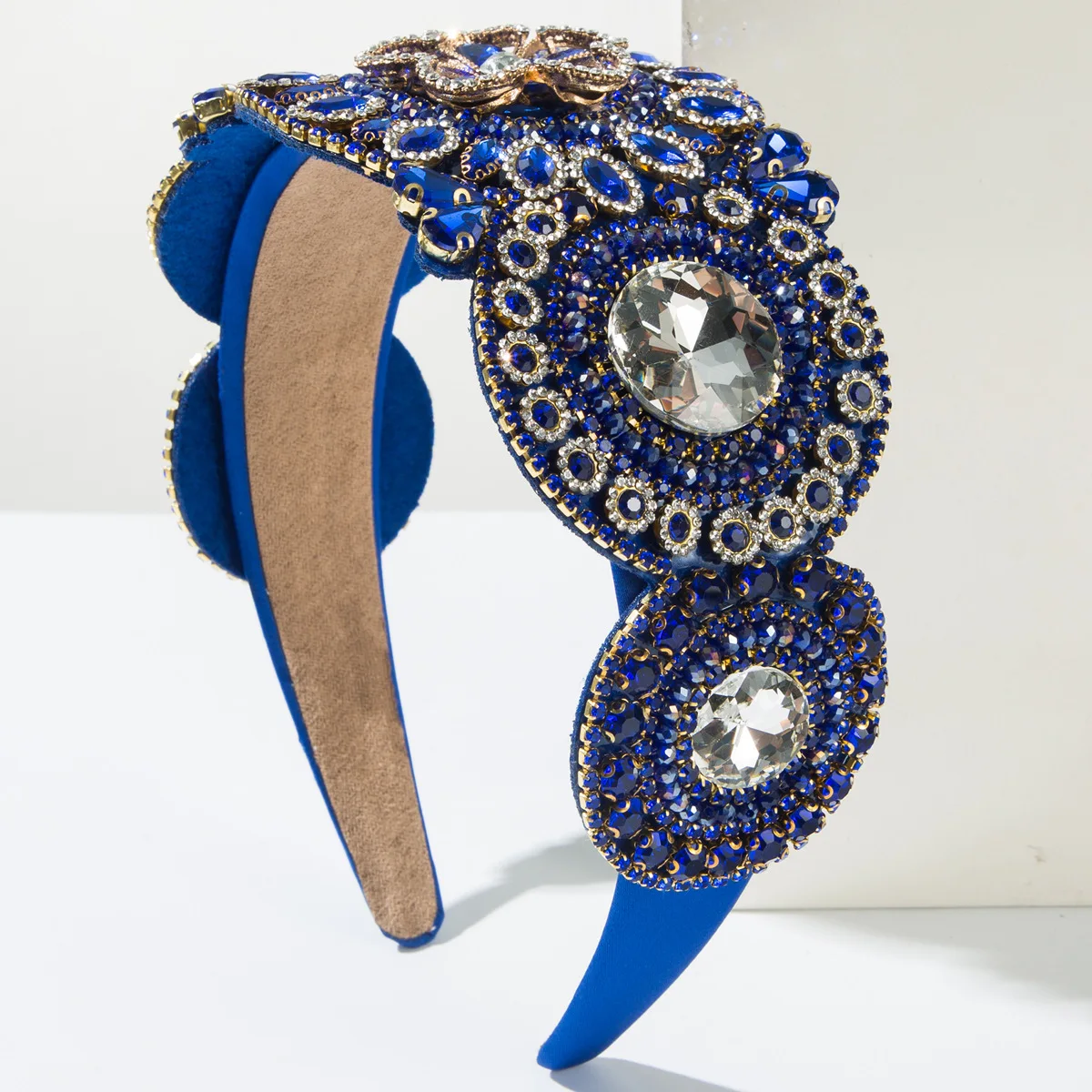 Женская повязка на голову со стразами в стиле барокко