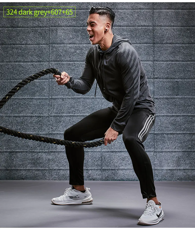 Sports Tracksuit Camping Cycling Jackets Outdoor Clothes Men's Training Sportswear Set Compression Sport Suit Tight Sports Wear