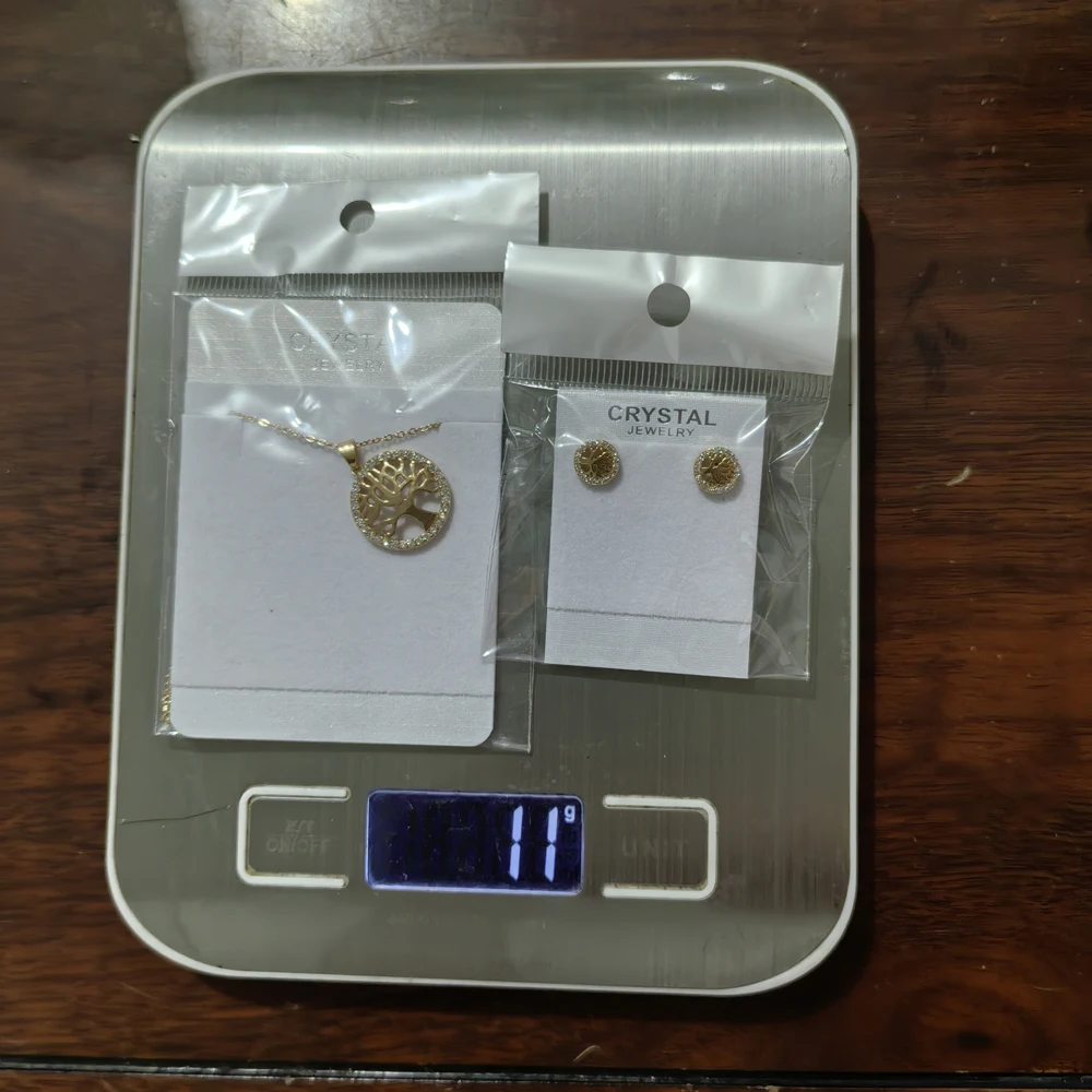 Тренды 2024 года колье с подвеской из нержавеющей стали золотым покрытием + серьги