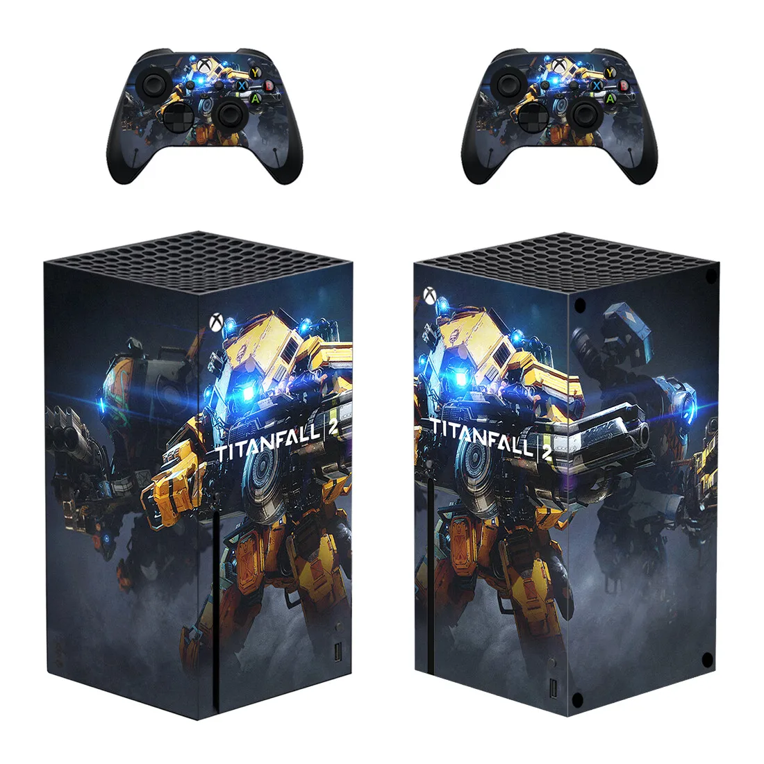 Наклейка на консоль Xbox серии X и 2 контроллера