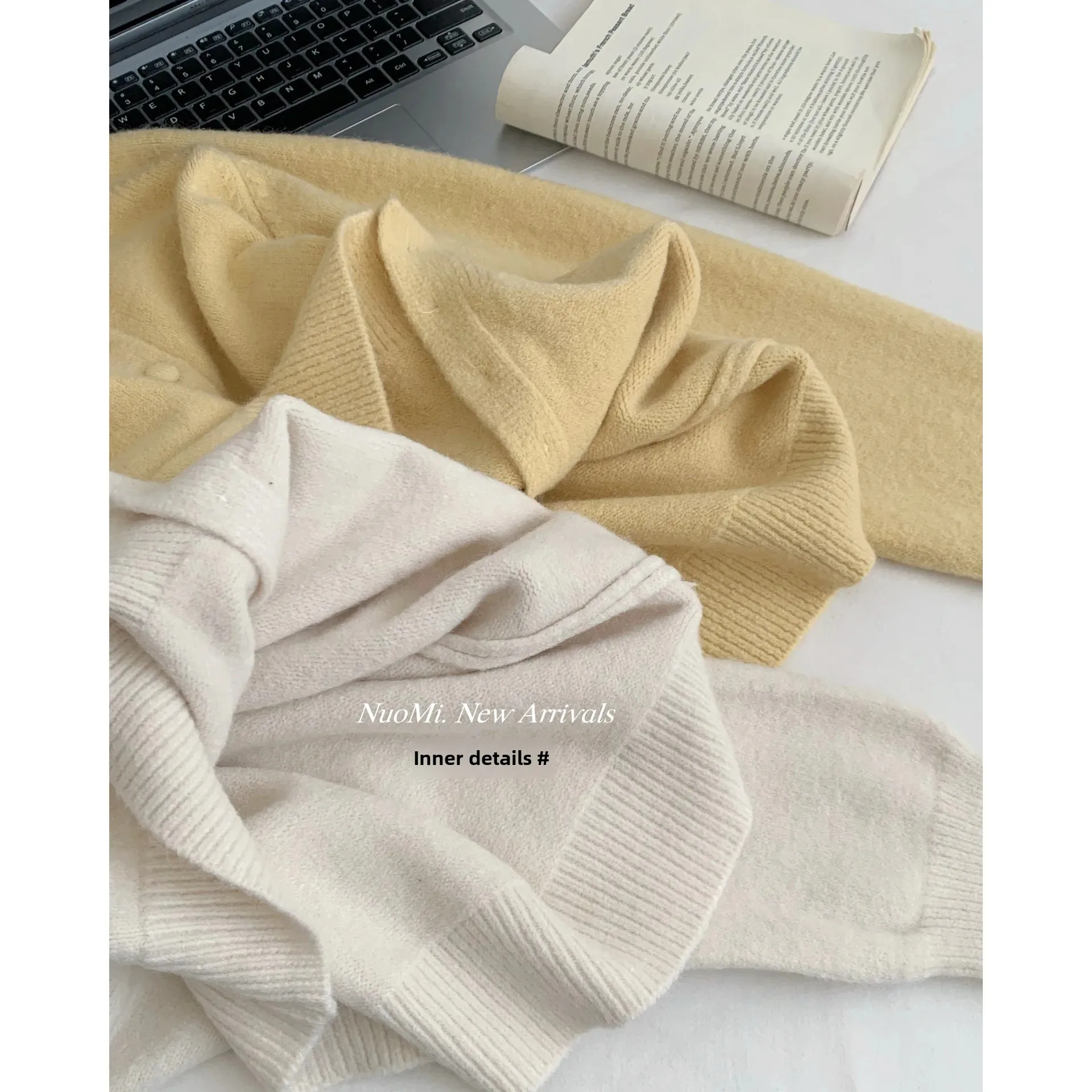 Женский осенний свитер свободного покроя в корейском стиле с лацканами кардиган