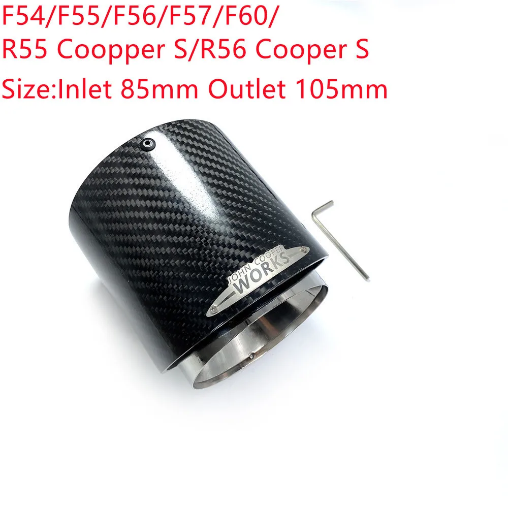 

1 шт. карбоновые насадки на глушитель для MINI Cooper S R55 R56 R57 R58 R59 R60 R61 F54 F56 F57 F60 JCW Трубы глушителя