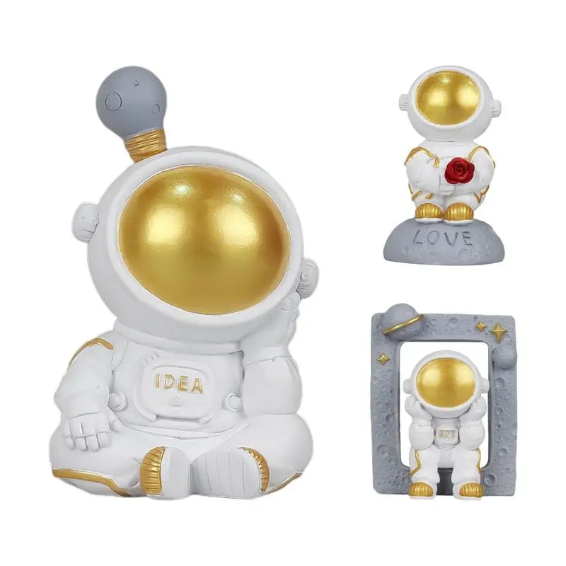 

Cute Astronaut Figurine Spaceman Sculpture Resin Figure Craft Decorative Figurine Hand Polished Astronaut Sculpture For Home
