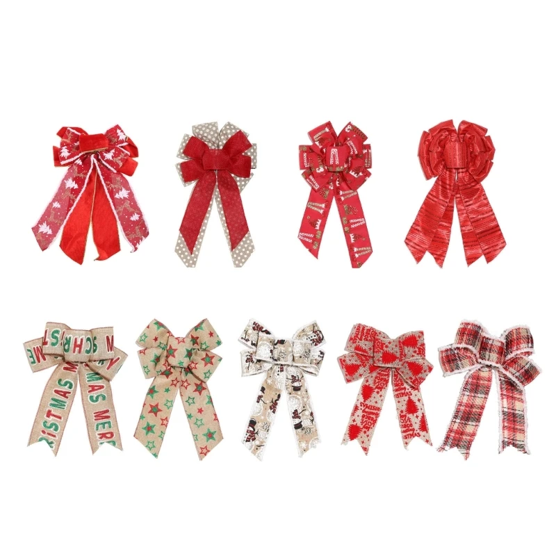 

Новогодняя елка Бант подвесные банты Подвески Украшение Декор для свадьбы День рождения вечеринки декор аксессуар Прямая поставка