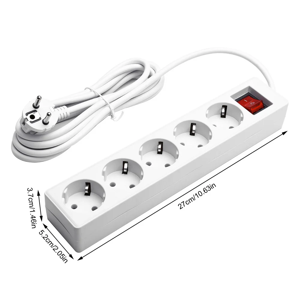 Европейская розетка с 5 отделениями несколькими розетками стандартная немецкая