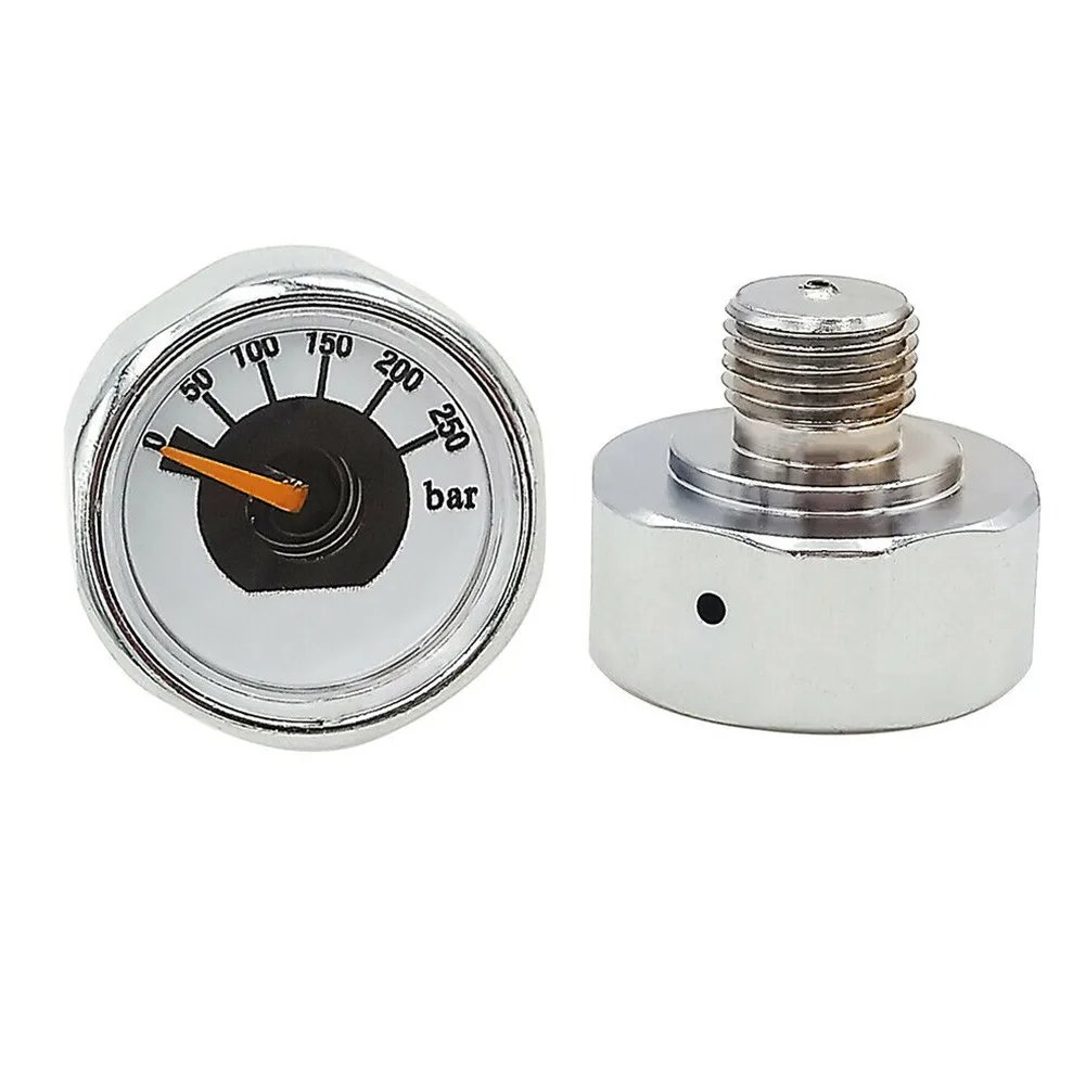 

1/8BSP Meter Biack Manometre Microm Mini Paintball Pressure Gauge White