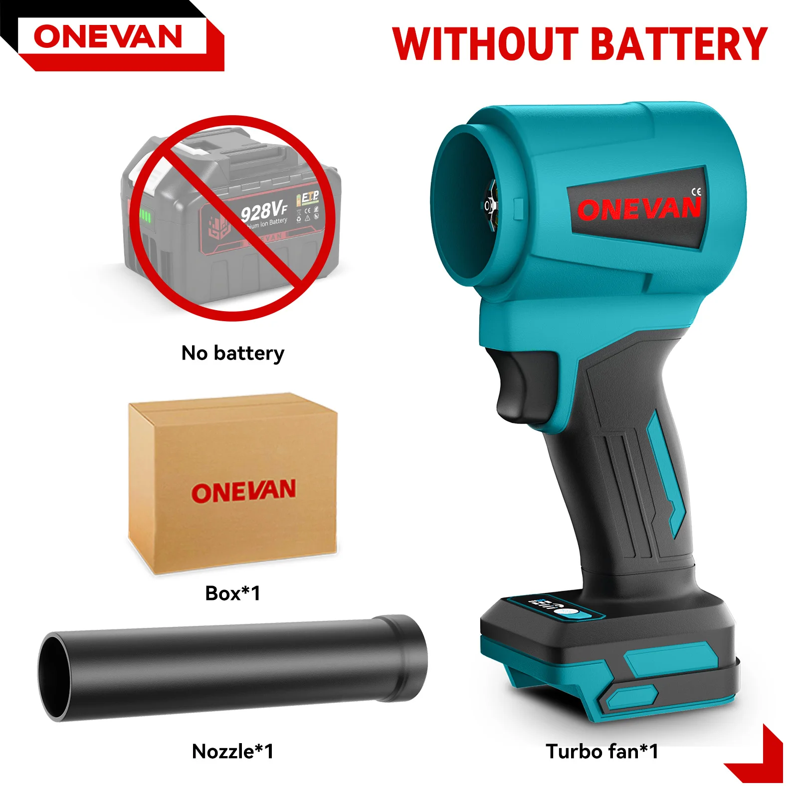 ONEVAN Бесщеточный воздуходувка 4000 Вт