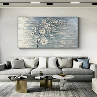 chenistory 60x120cm painting by number white flowers large size painting art diy pictures by number on canvas kits wall home de