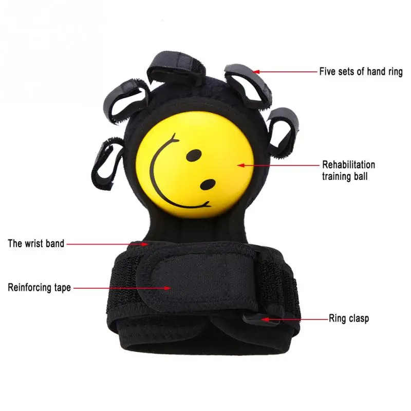 

Removable Hand Finger Trainer Grip Ball For Stroke Hemiplegia Rehabilitation Elderly Patient Finger Strength Circle Grip Devices