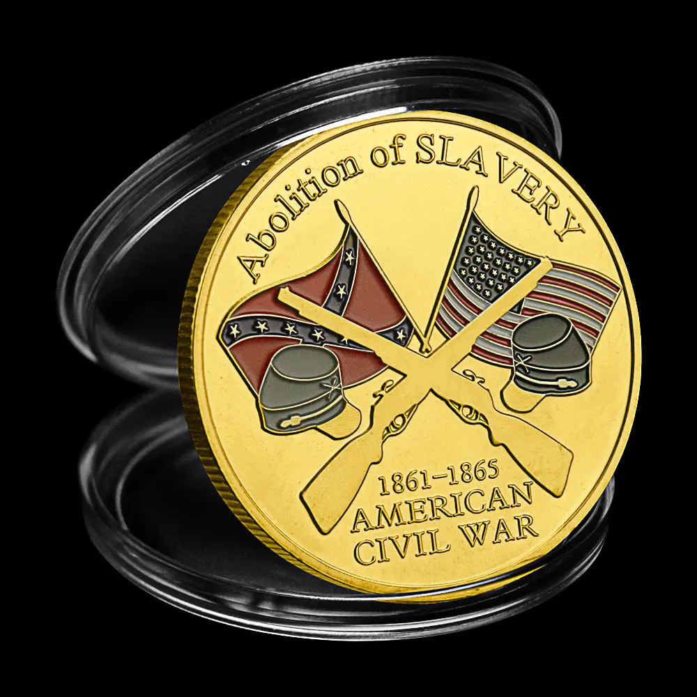 

American Civil War Souvenir Gift War Between The States Collectible Coins Gold Plated Commemorative Coin Challenge Coin