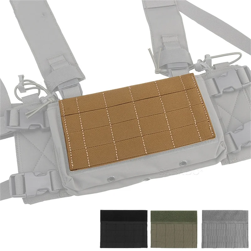 

Tactical Full MOLLE Panel Micro Fight Chassis Hanging Panel Chest Rig Hunting Vest Front Magic Hook Sticker Cover