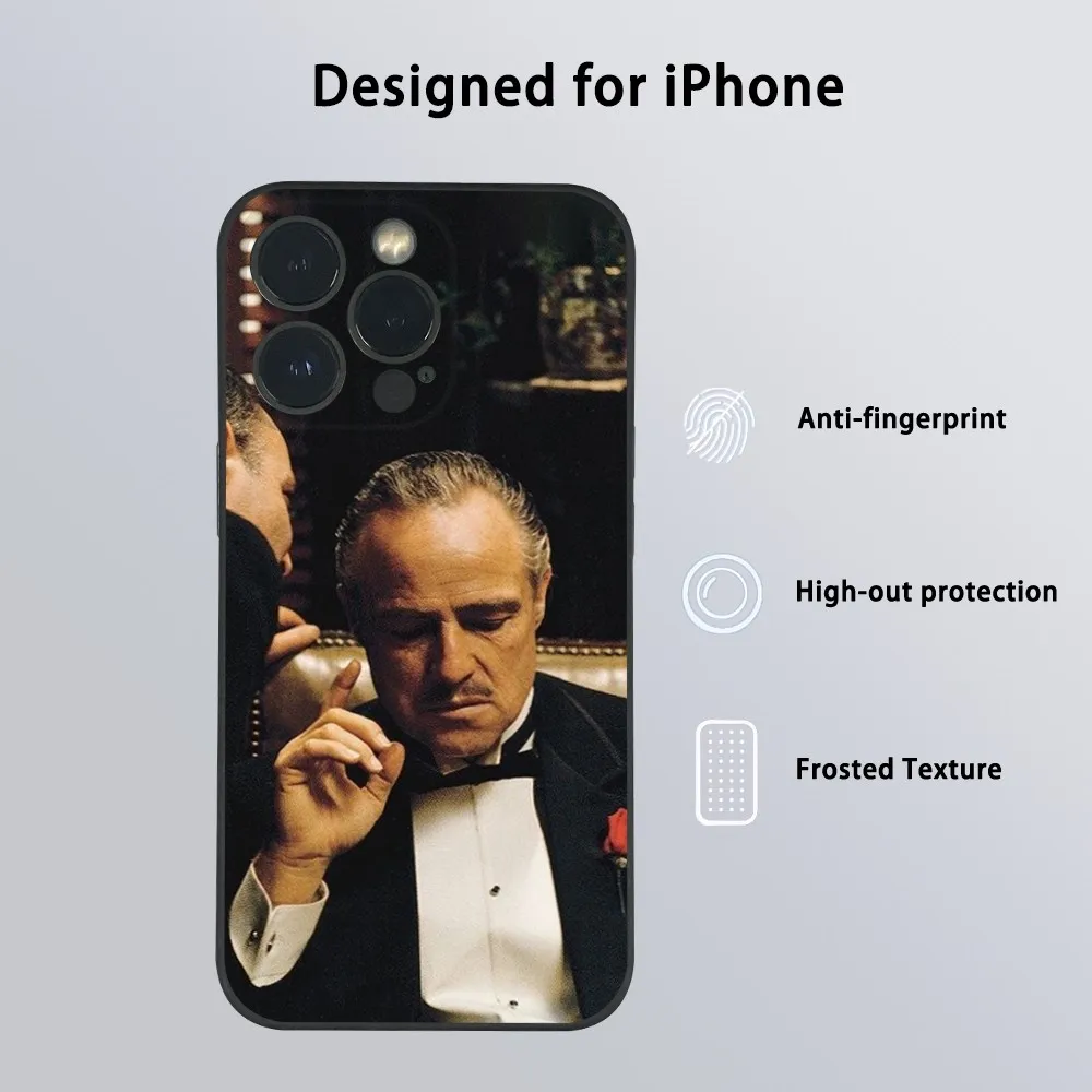 Чехол для телефона из фильма G-Godfather iPhone 16 15 14 13 12 11 Pro Max Plus Mini Frosted Soft Shell Funda