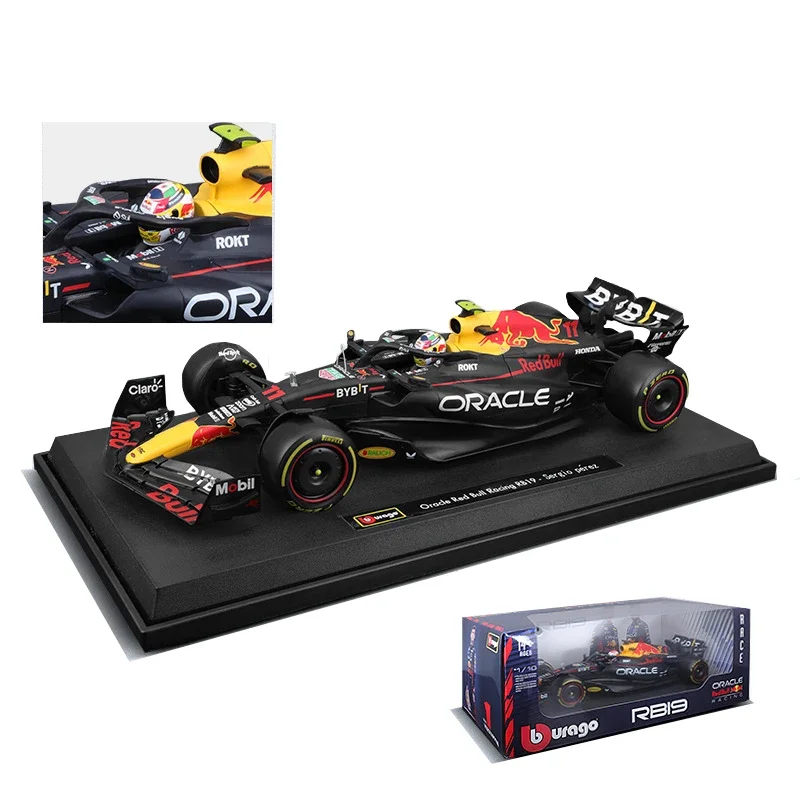 Модель Bburago 1:18 F1 обычная версия 2023 Red Bull Racing RB19 # 1. Verstappen 11 литая игрушка-автомобиль