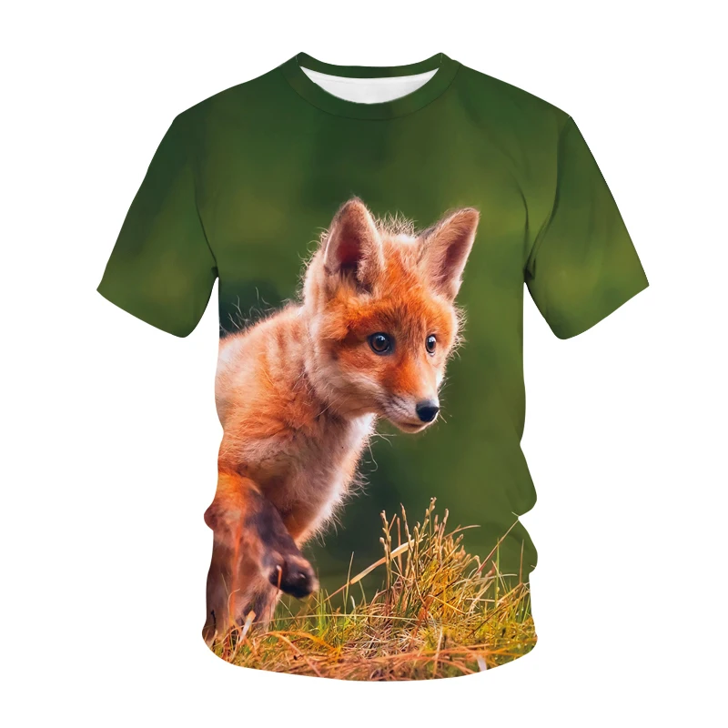 

Kawaii Animals Foxes 3D Printed Kids T Shirt Fashion Casual Cartoons T-shirt Boys Girls Children's Clothing for girls