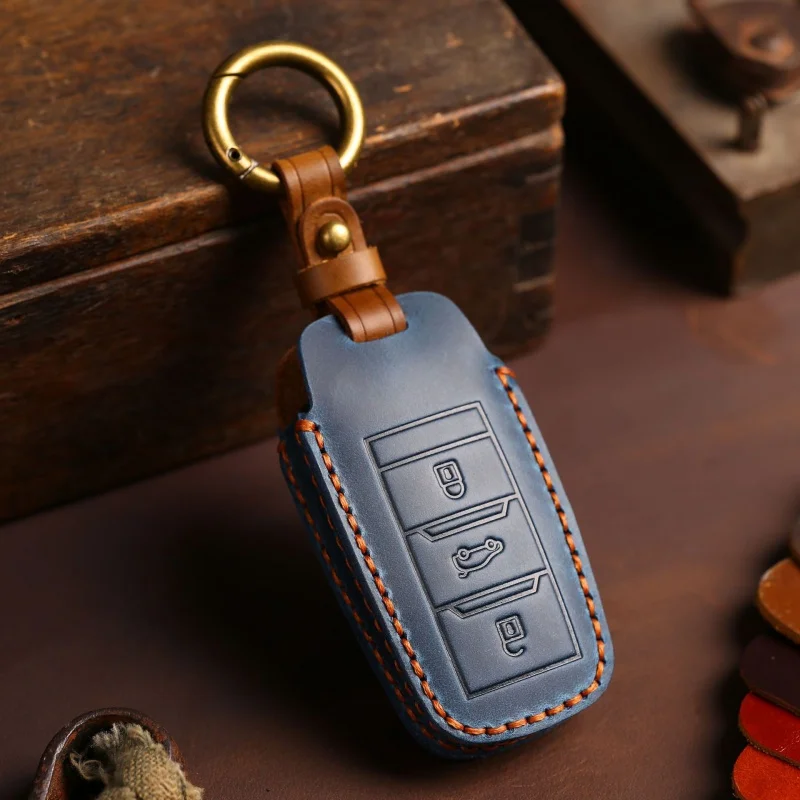 

suitable for For Changan Cs75 Dt Xt Cs55 Cs35plus Cs85 Leather Car Keychain Case Accessories