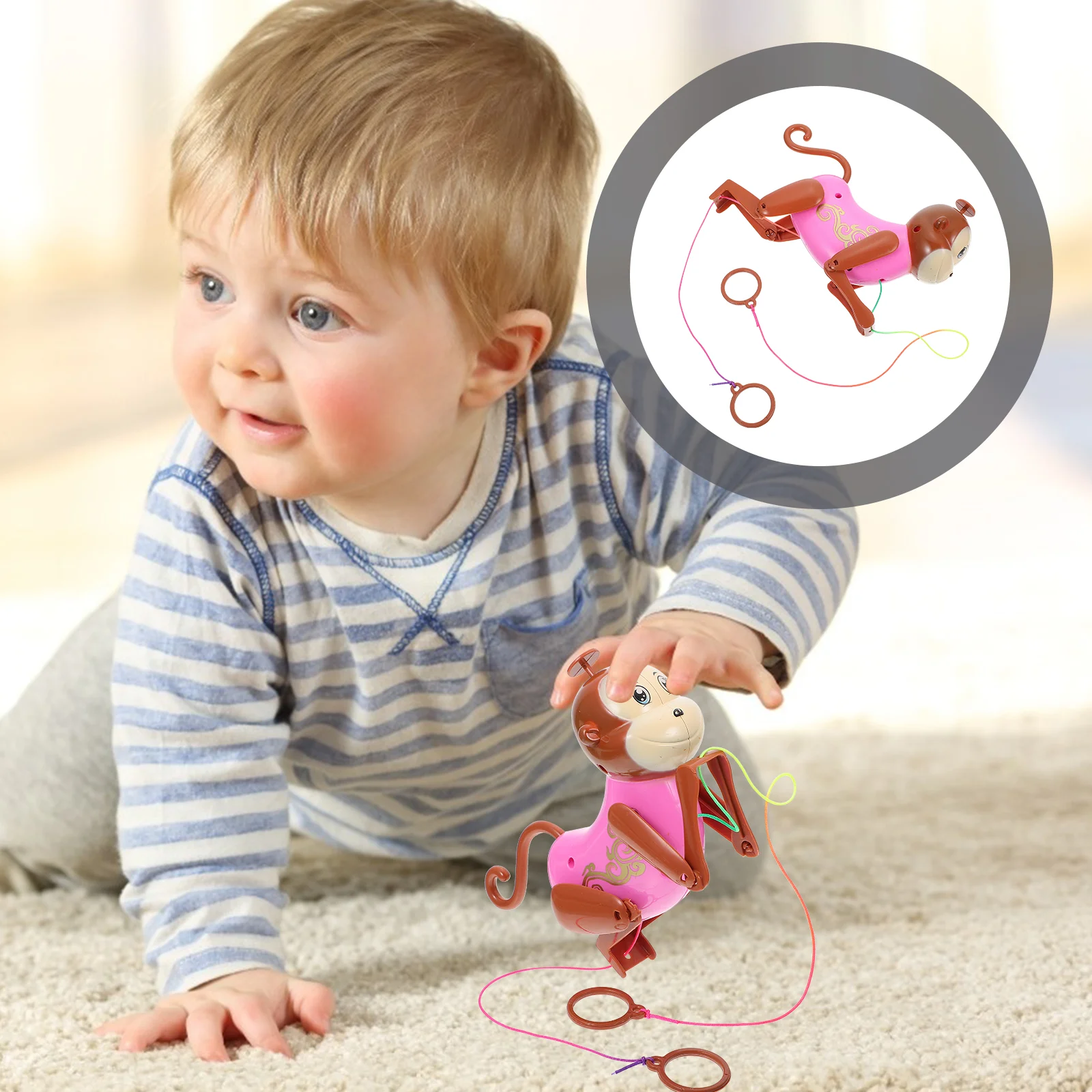 

Cartoon Plaything Plastic Plaything Monkey Climbing Educational for Playing Children Home