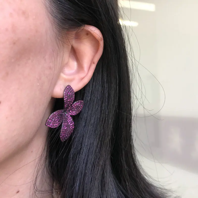 Женские винтажные серьги Bilincolor из меди с цирконием