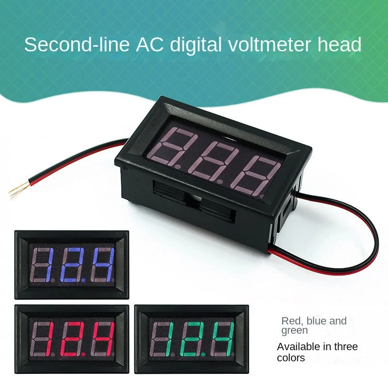 

LED digital display two-wire AC voltmeter two-wire digital voltmeter AC220V mains 70V~500V