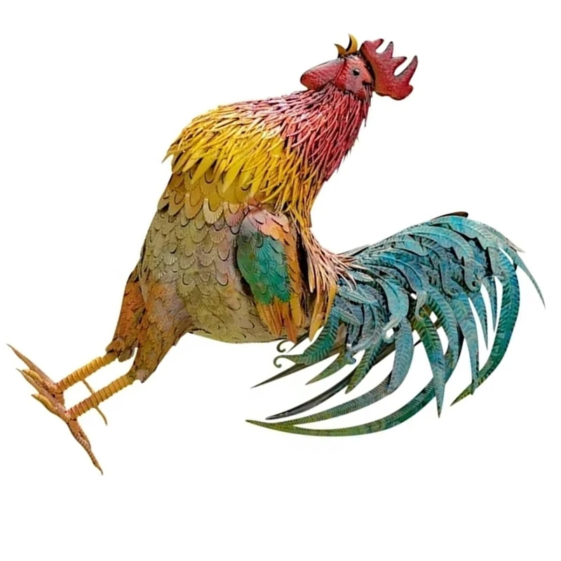 Металлический патриотический петух знак для крыльца скульптуры сад двор курица