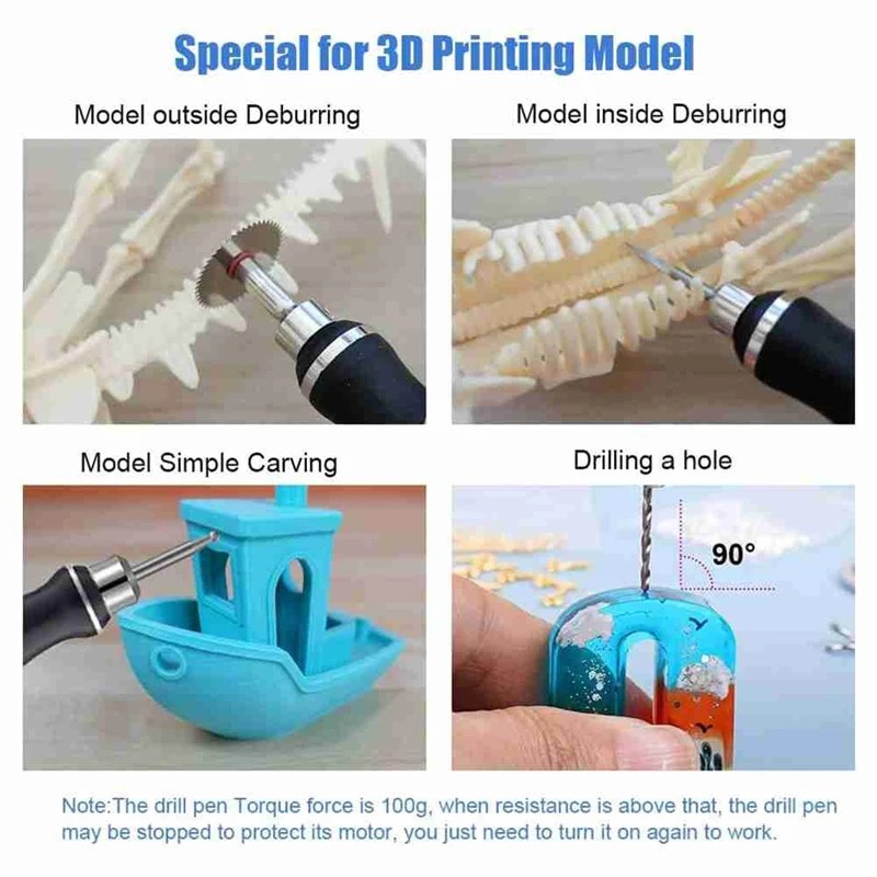 Набор инструментов для 3D-печати инструменты снятия заусенцев 3-скоростная