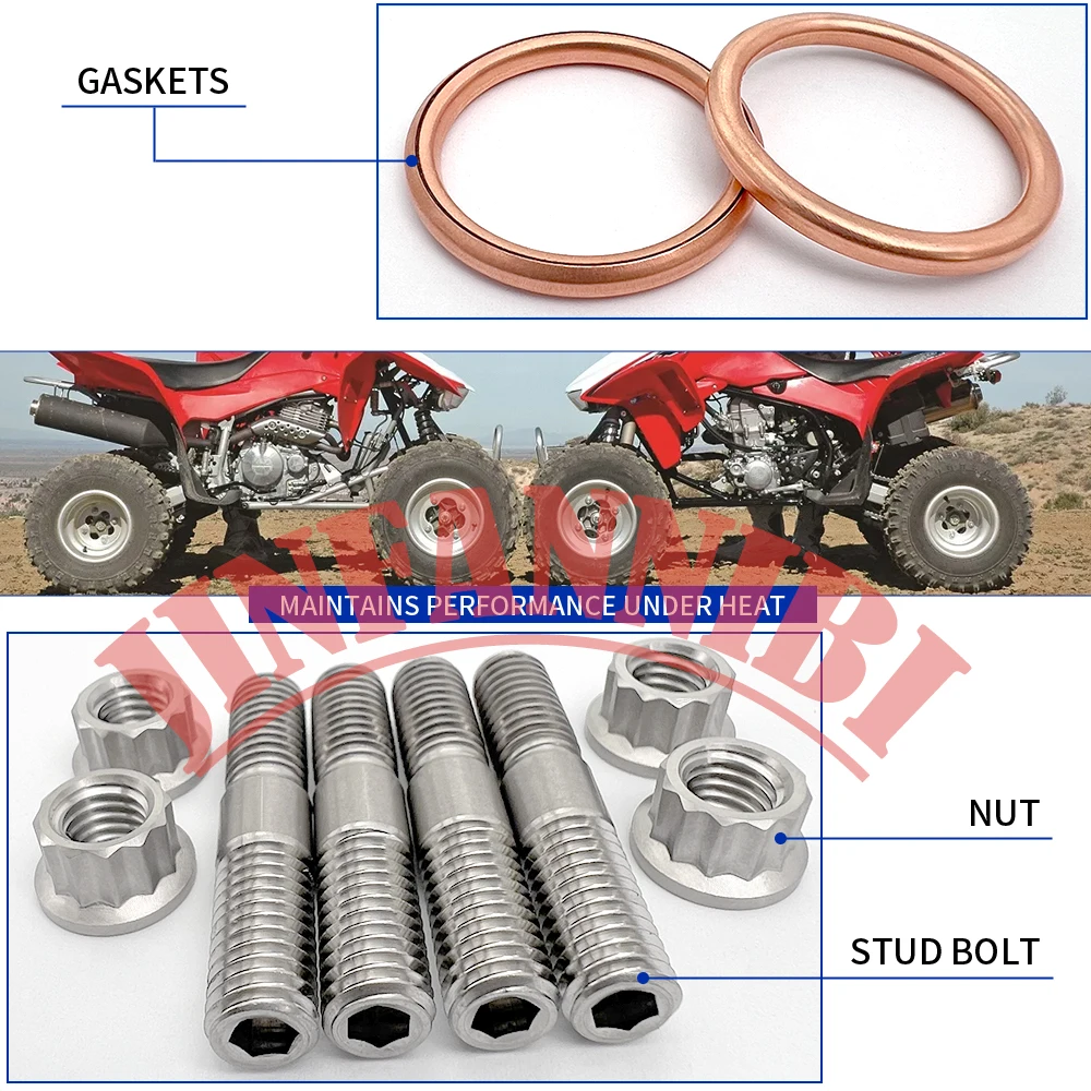 Шпильки головки блока цилиндров комплект титановых гаек болтов Ti для Honda TRX400EX