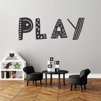 large scanvinia geometric play letter wall sticker playroom baby nursery modern funny quote wall decal bedroom vinyl decor