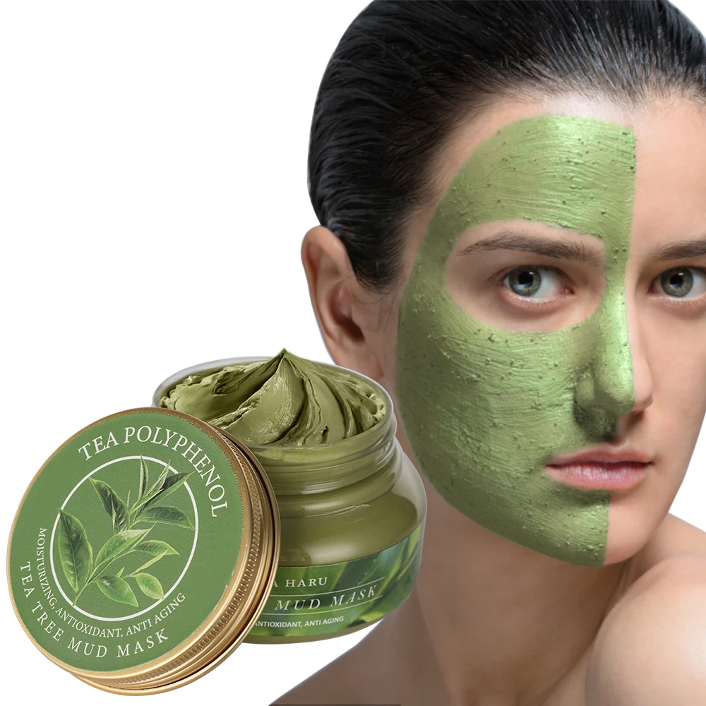 

200g Tea Tree Mud Mask, Deep Cleansing, Oil Control, Blackhead Cleaning,Shrink Pores And Tightening Skin,Mild And Non-irritating