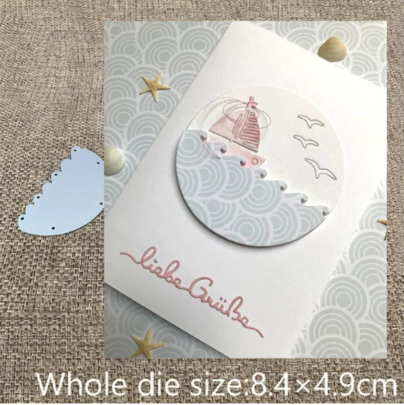

New design Metal cut die die cut German happy holiday round album card embossing paper die cuts