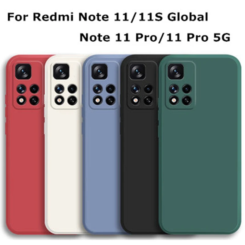 Для Redmi Note 11 Pro Чехол для Global Cover мягкий жидкий силиконовый чехол на заднюю панель