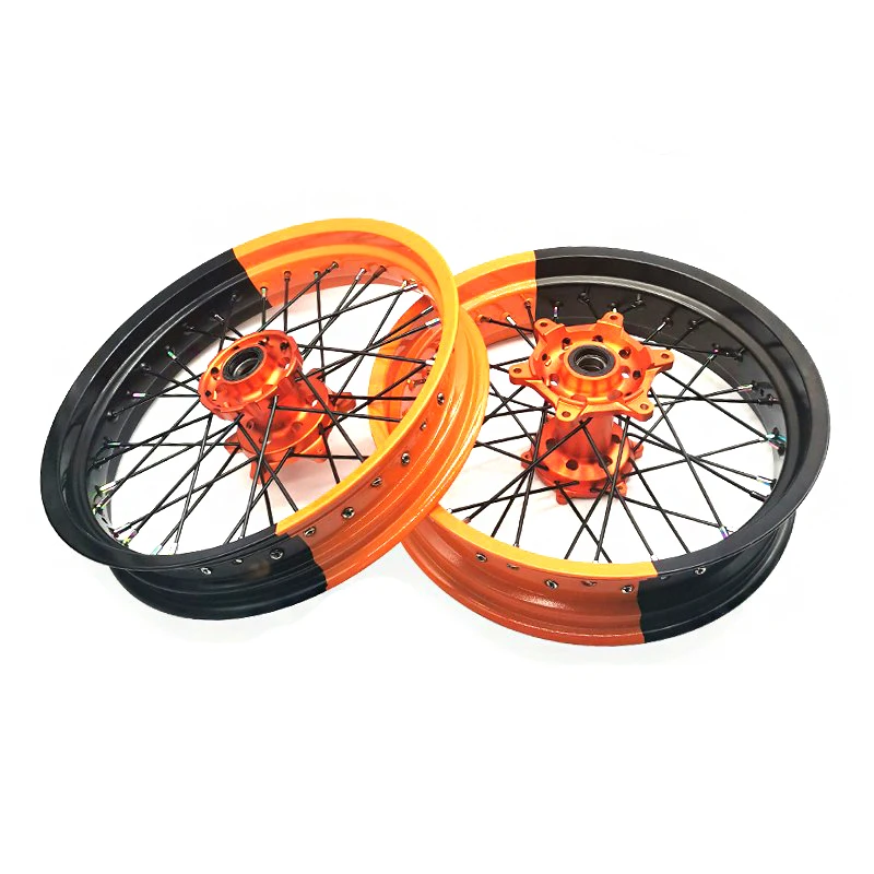 

Supermoto Motorcycle Rim Wheel Hub Assembly Slip Tire Road 17 Inch For SX SXF EXC XCW TC FC 150 250 300 350 450