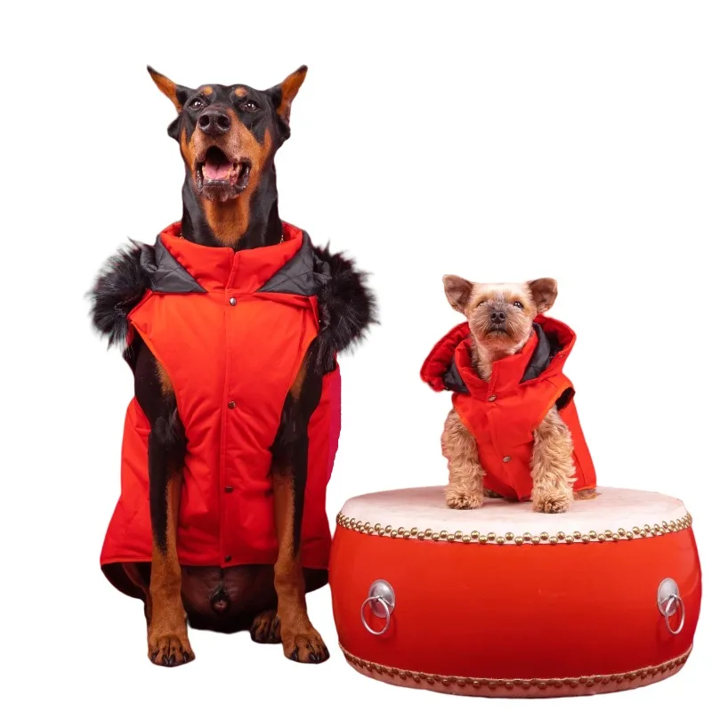 

Winter Dog Coat Jacket Warm Pet Outfit Pomeranian Poodle Schnauzer Corgi Samoyed Husky Golden Retriever Big Large Dog Clothing