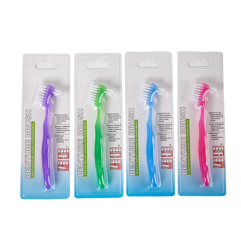 

T-shape New Denture Dedicated Brush Toothbrush Dual Heads False Teeth Brushes Gum Cleaner for Men Women