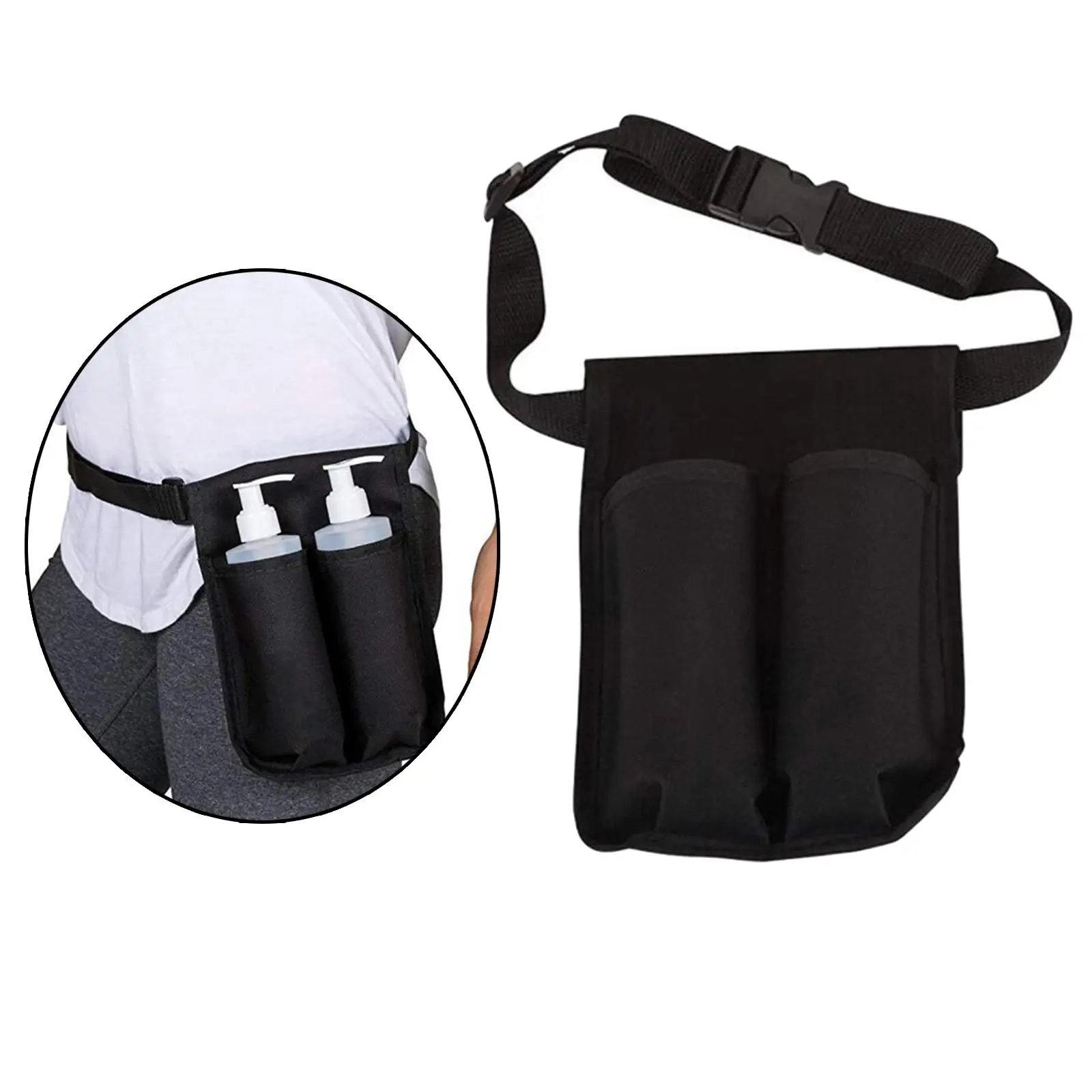 

Massage Bottle Holster Waist Double Holder Oxford Cloth for Massage Oil