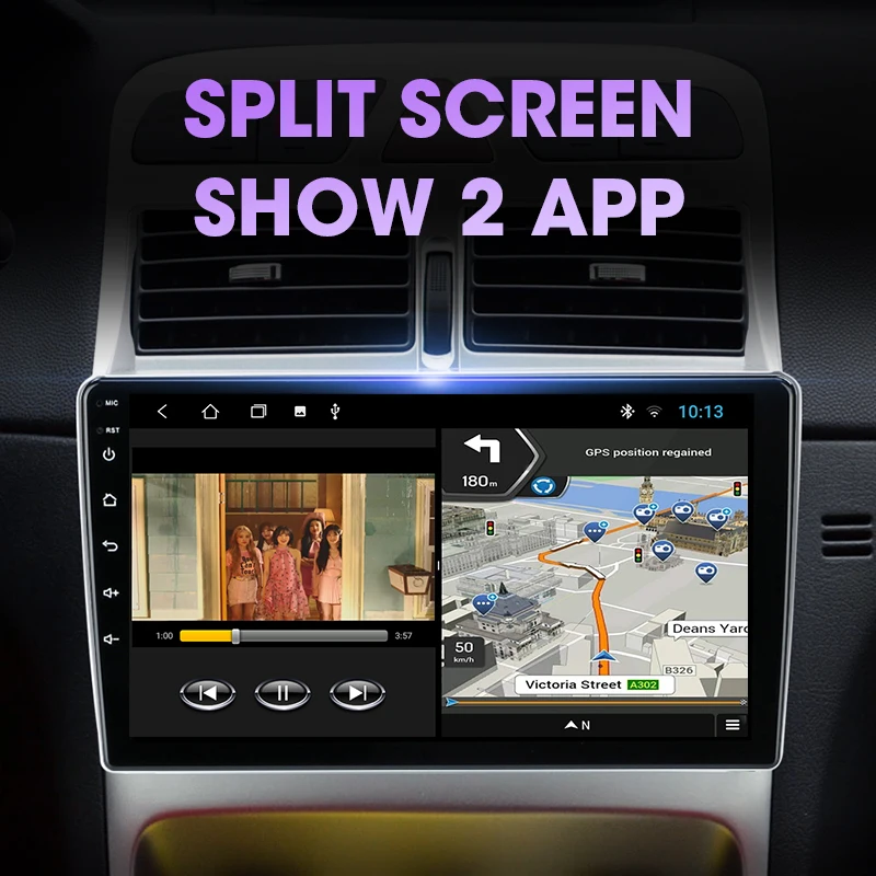 Мультимедийная магнитола JMCQ для Peugeot мультимедийная стерео-система на Android 10 с 9