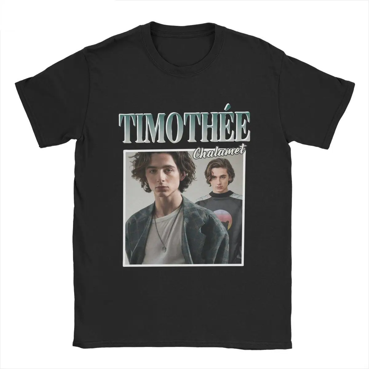 

Funny Timothee Chalamet T-Shirt for Men Crewneck Cotton T Shirt Short Sleeve Tee Shirt Adult Clothes