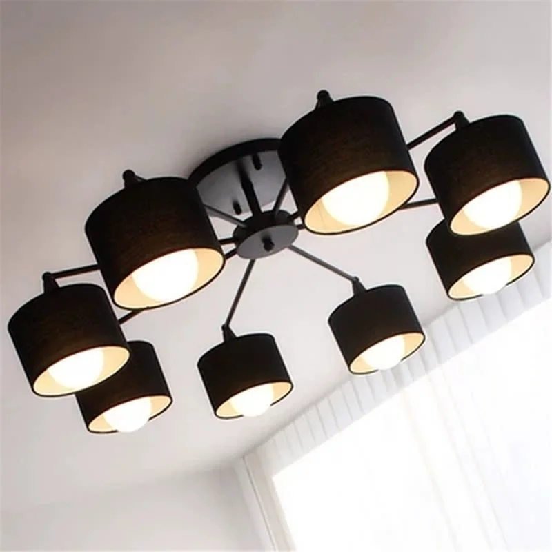 LED ceiling Chandelier For Living Room E27 Chandelier Lighting With Lampshades Dining Chandeliers Modern Kitchen Lamps lights
