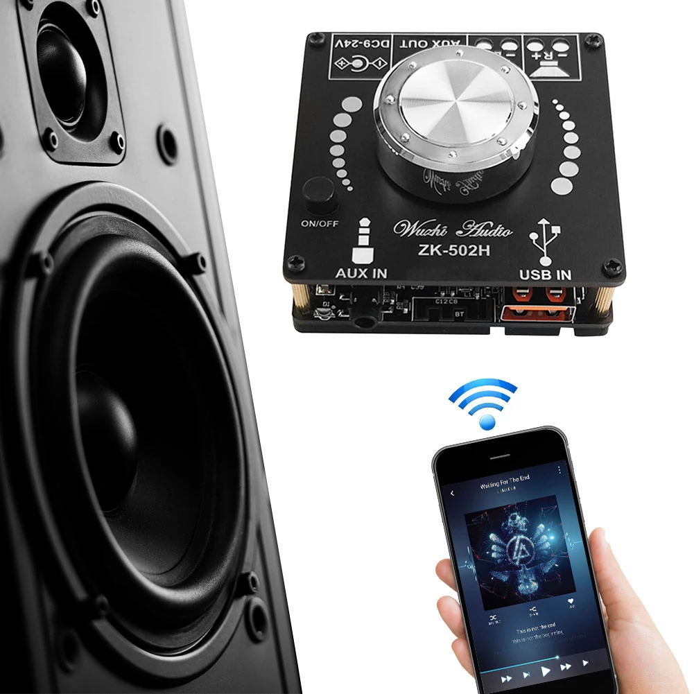 

Wireless Audio Digital Power Amplifier Stereo Board 50Wx2 Pro Bluetooth-compatible 5.0 Amp Amplificador Module