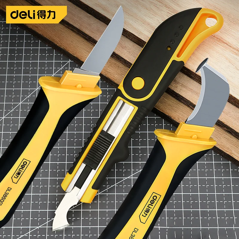 1Pcs Stainless Steel Straight Curved Hook Knife Cable Stripping Knife Sharp Manual Stripping Knife Electrician Stripping Tools