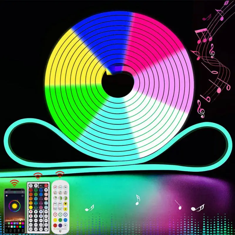 

1 Piece 5M WiFi LED Strip Light Set With Tuya App And Alexa Voice Remote Control Dimmable Neon Backlight Lamp Tape Lighting