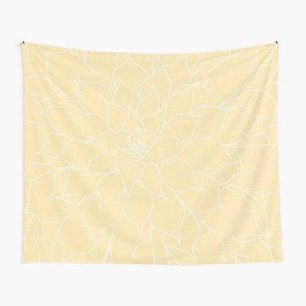 

Yellow Succulent Tapestry Printed Bedroom Wall Bedspread Mat Yoga Blanket Living Decor Travel Decoration Home Colored Room