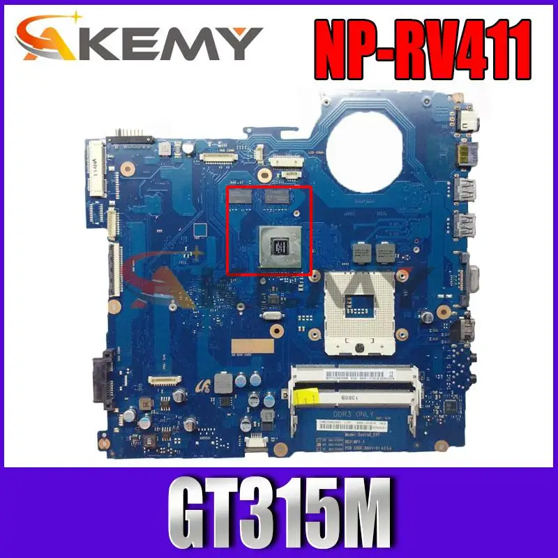 

Материнская плата для ноутбука Samsung NP-RV411 RV411 BA41-01423A DDR3 GT315M