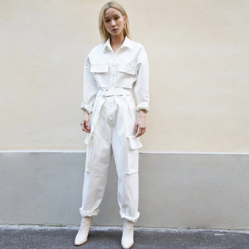 YANGHAOYUSONG Homemade YUTU&MM multi-pocket tooling spring new retro casual European style loose overalls
